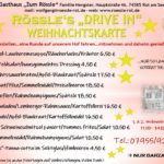 Rössle‘s DRIVE IN – Weihnachtskarte 2020