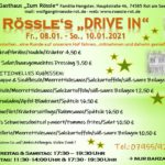 Rössle‘s DRIVE IN – 08.01. – 10.01.2021